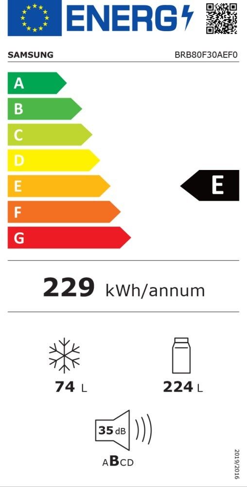 Įmontuojamas šaldytuvas Samsung BRB80F30AEF0EO