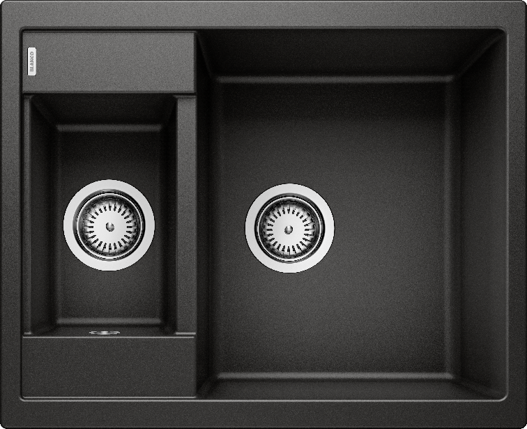 Silgranitinė plautuvė BLANCO METRA 6 SILG PDUR Juoda O.ZUB O.AF
