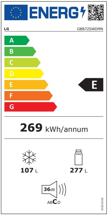 Šaldytuvas LG GBB72SWDMN