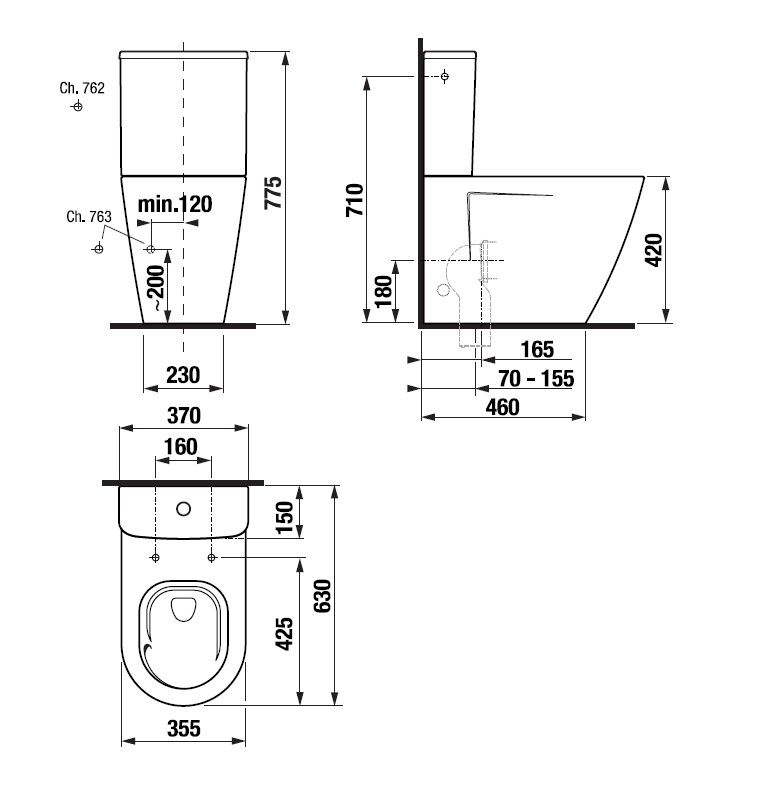 WC pastatomas unitazas Jika CUBITO STYLE, be bakelio ir dangčio, baltas H8244210002311 WC pastatomas unitazas Jika CUBITO STYLE, be bakelio ir dangčio, baltas H8244210002311