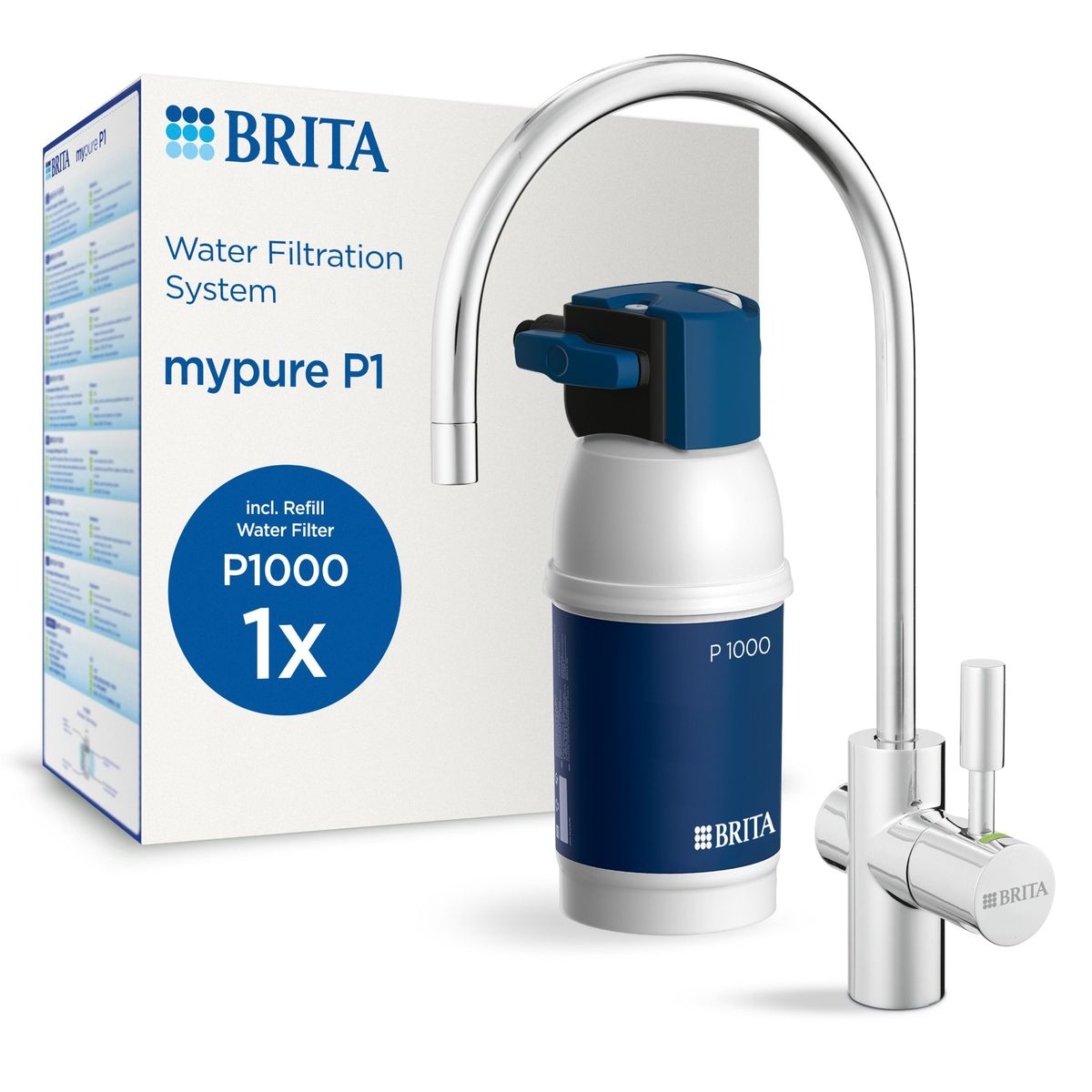 BRITA Mypure P1 filtravimo sistema su atskiru čiaupu BRITA Mypure P1 filtravimo sistema su atskiru čiaupu