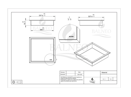 Įleidžiama sieninė lentyna Balneo Wall Box ONE su rėmeliu, baltos sp., 30x30x7 cm OB-WH1 Įleidžiama sieninė lentyna Balneo Wall Box ONE su rėmeliu, baltos sp., 30x30x7 cm OB-WH1