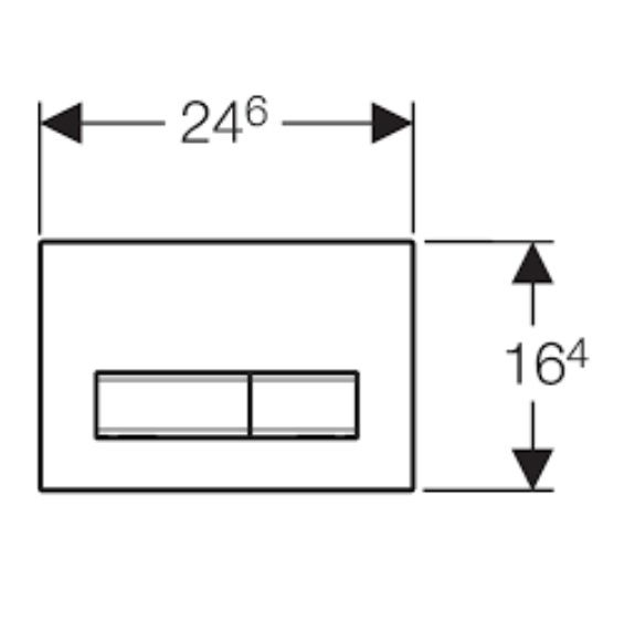 WC nuleidimo klavišai Geberit Sigma50 pagal kliento pageidavimą (tuščias)
