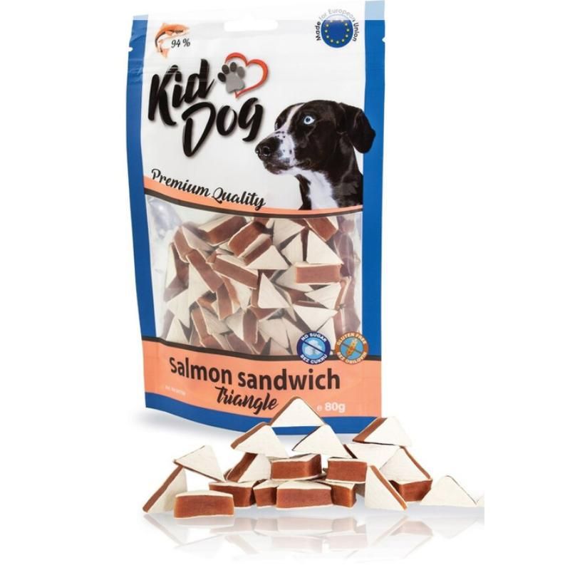 KIDDOG Sandwich lašišos su menke sumuštinukai 80g (150) KIDDOG Sandwich lašišos su menke sumuštinukai 80g (150)