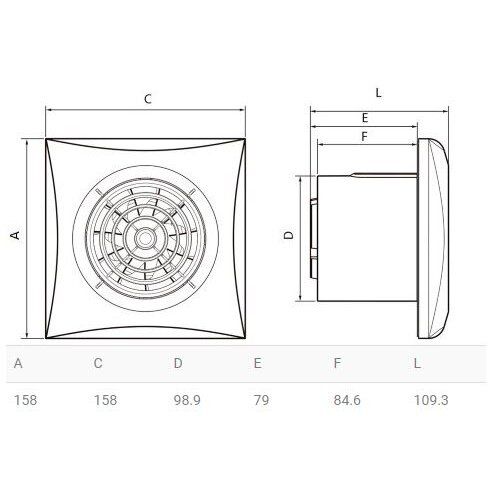 Ventiliatorius Soler &amp; Palau SILENT-100 CZ SILVER (220-240V 50) RE