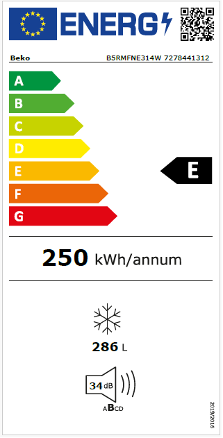 Šaldiklis BEKO B5RMFNE314W