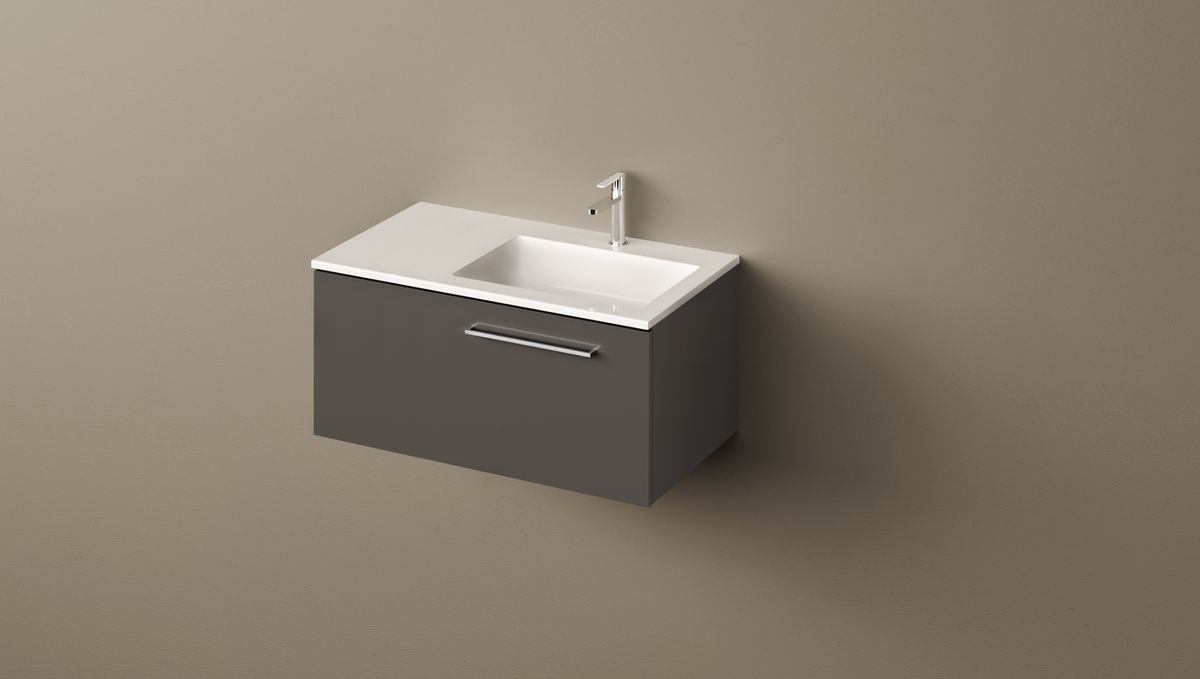 Akmens masės praustuvas PAA Loto nestandartinio dydžio 600-1200 mm x 490 mm, baltas ILOT600-1200/00