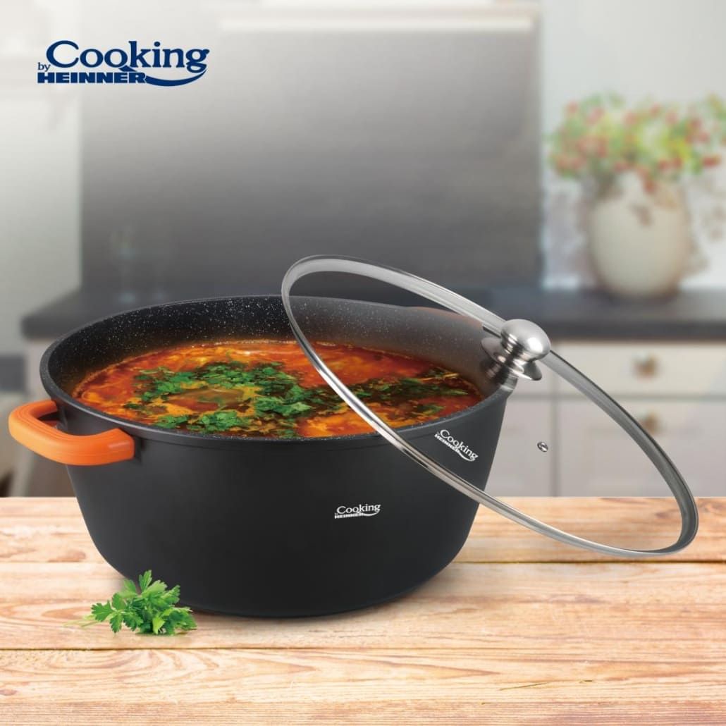 Puodas aliuminio su keramikos danga 23L 44x19cm HR-SCO-A0344A HEINNER