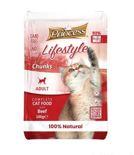 PRINCESS Lifestyle šlapias ėdalas katėms su jautiena 100g