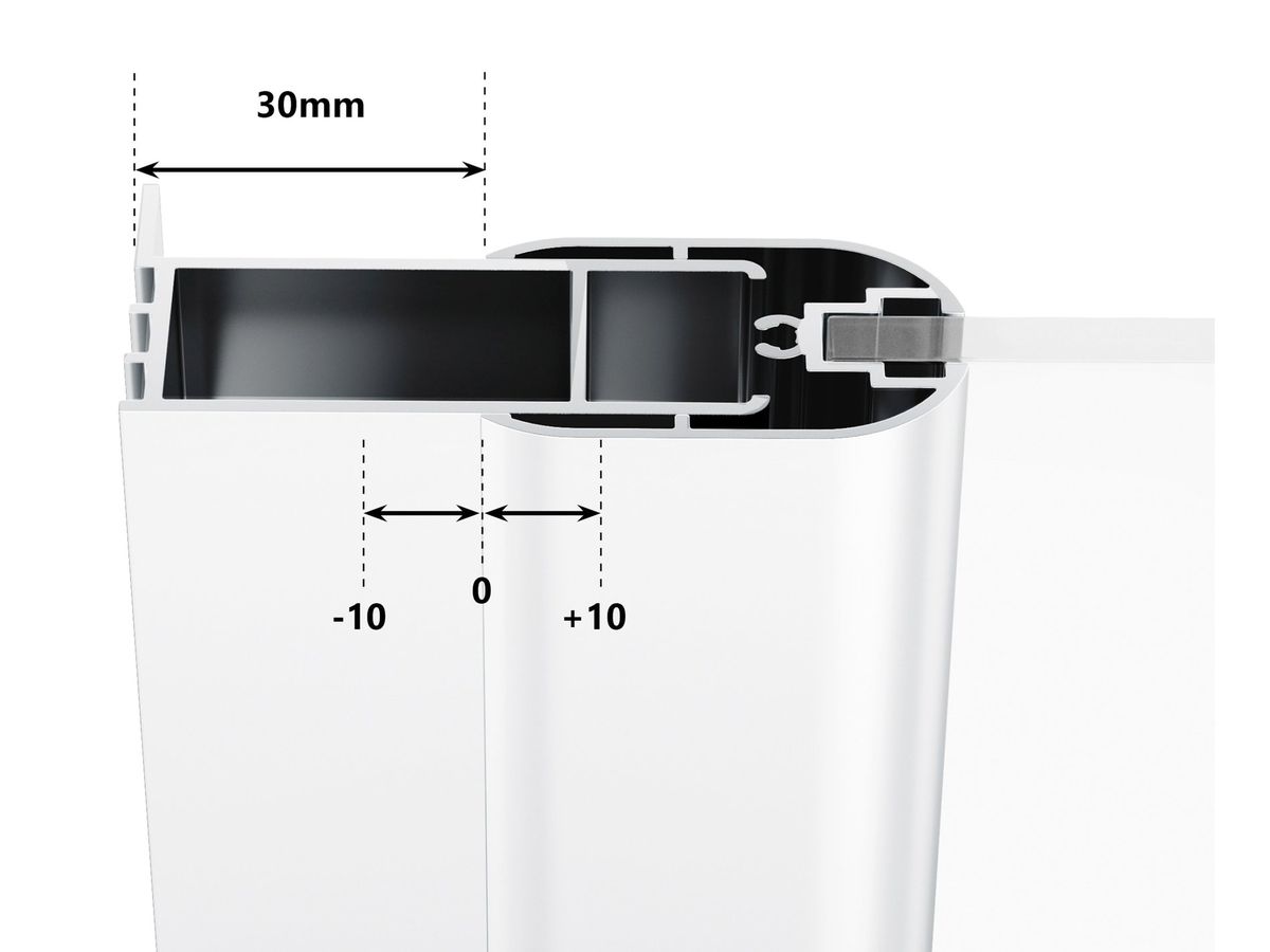 Dušo sienelė Ravak CPS-80 balta matinė+stiklas Transparent, 9QV40E00Z1