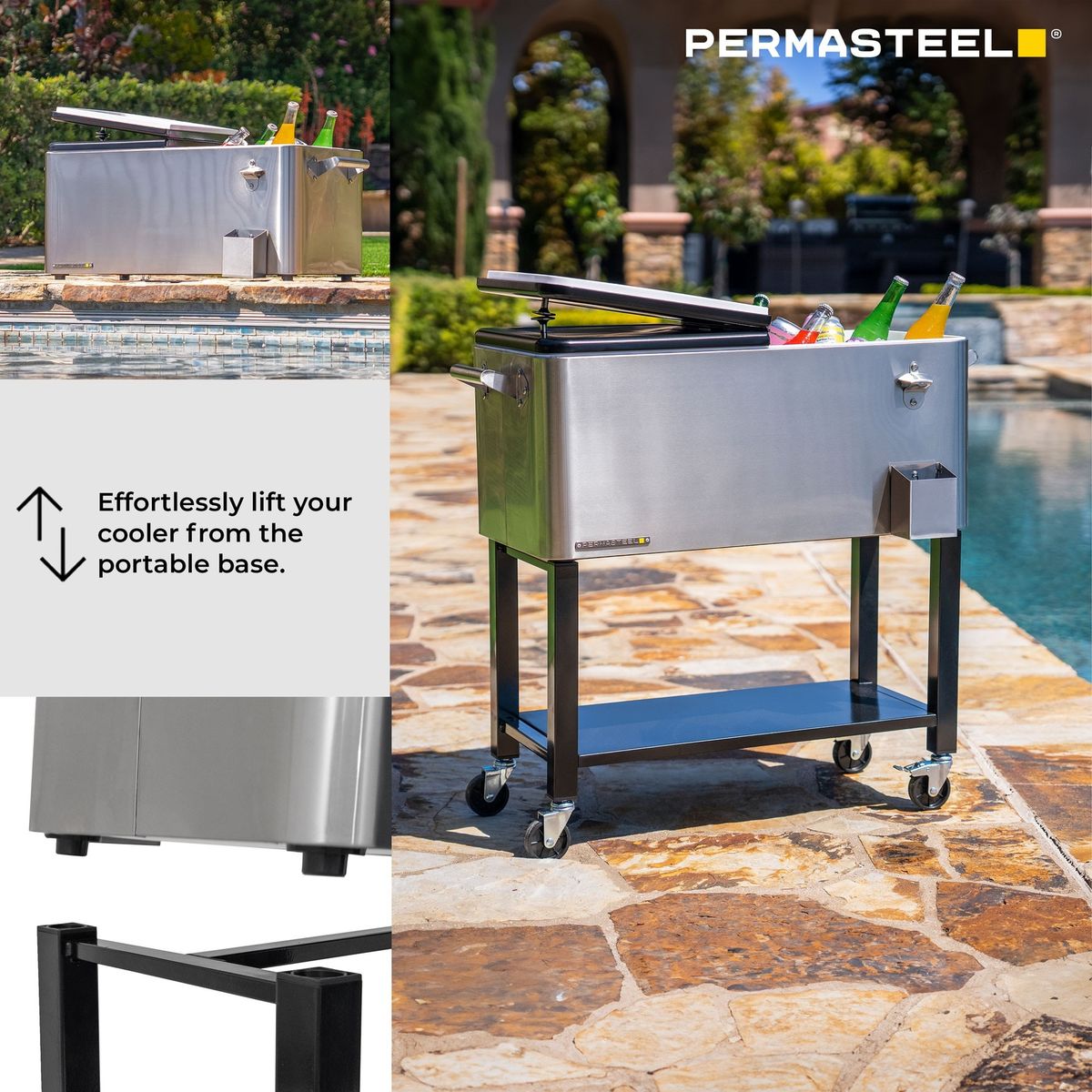 Sodo šaldytuvas Permasteel PS-223-80QT-SS Sodo šaldytuvas Permasteel PS-223-80QT-SS