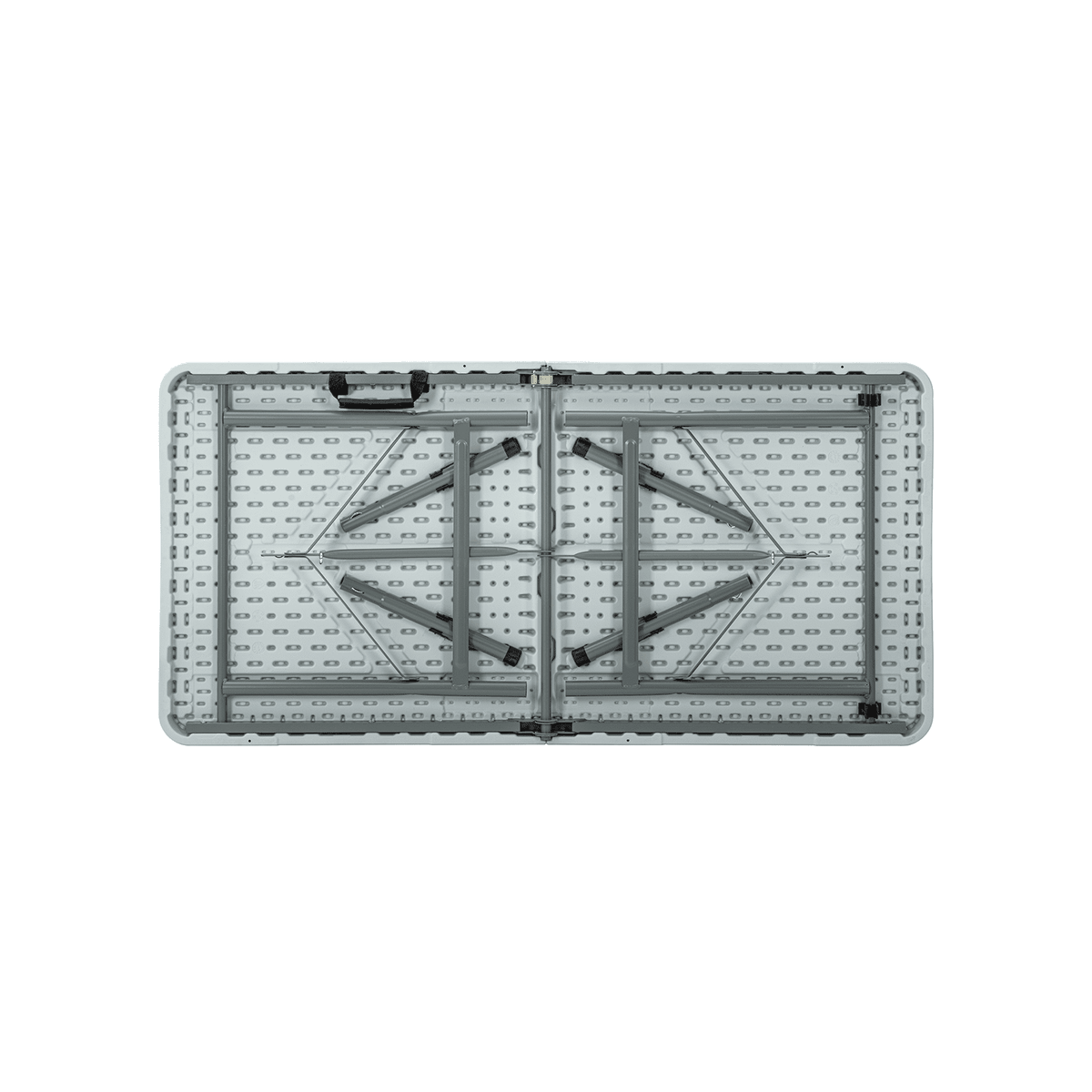 Sulankstomas lauko stalas HATIS, 122 x 60 x 50/74 cm, baltas