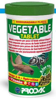 PRODAC VEGETABLE TABLET tabletės veg. dugninėms žuvims 100ml 60g, TAG100.1