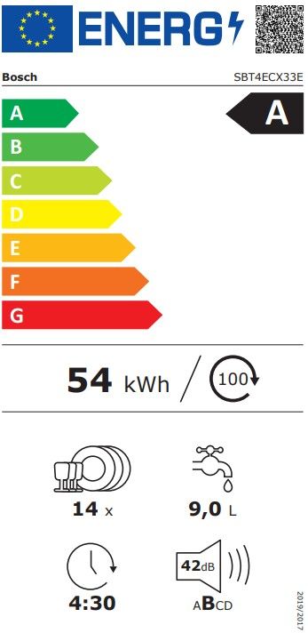Įmontuojama indaplovė Bosch Serija 4, SBT4ECX33E, 60 cm Įmontuojama indaplovė Bosch Serija 4, SBT4ECX33E, 60 cm