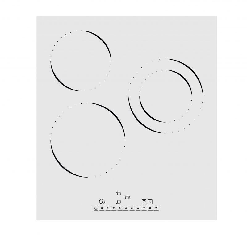 Elektrinė stiklokeramikos kaitlentė Schlosser PR403B1WH