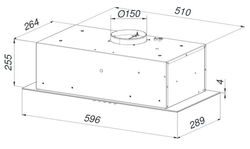 Įmontuojamas 60 cm pločio gartraukis Schlosser AM60STSS, plieno sp.