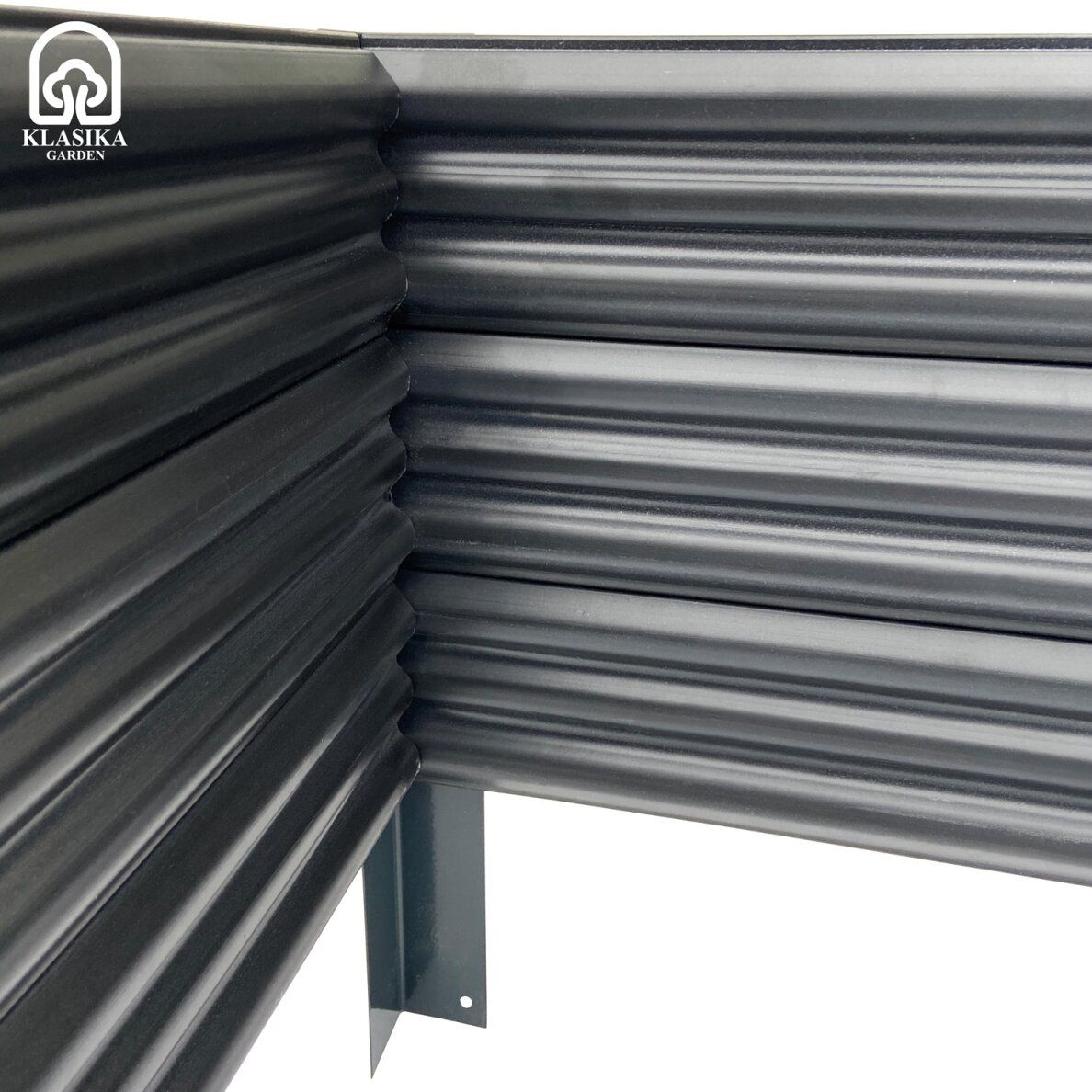 L-formos lysvė KLASIKA woodlook pilka, 150x150x75x75x75 x75 cm, h-30cm , GP1507530KP, 4779037493784