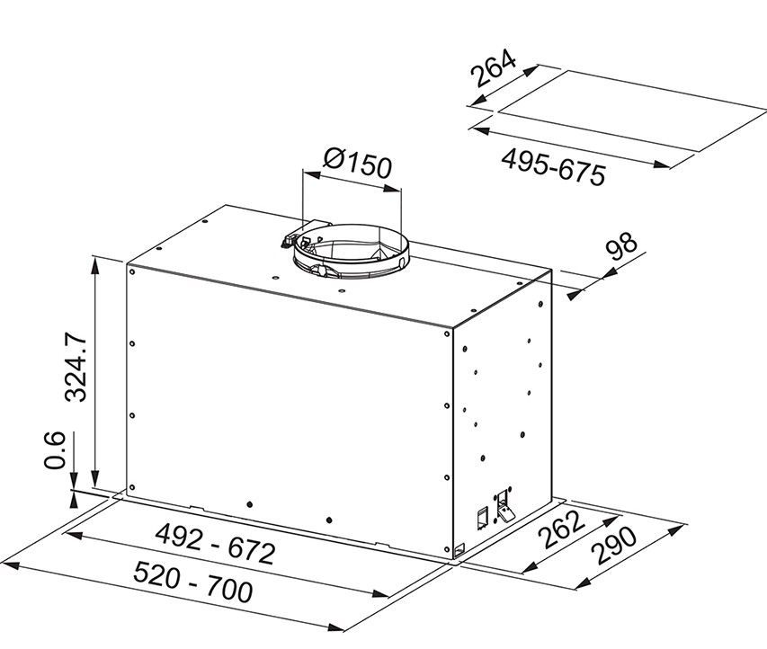 Įmontuojamas gartraukis Franke BOX FLUSH EVO FBFE WH MATT A52, baltas matinis 305.0665.366 Įmontuojamas gartraukis Franke BOX FLUSH EVO FBFE WH MATT A52, baltas matinis 305.0665.366