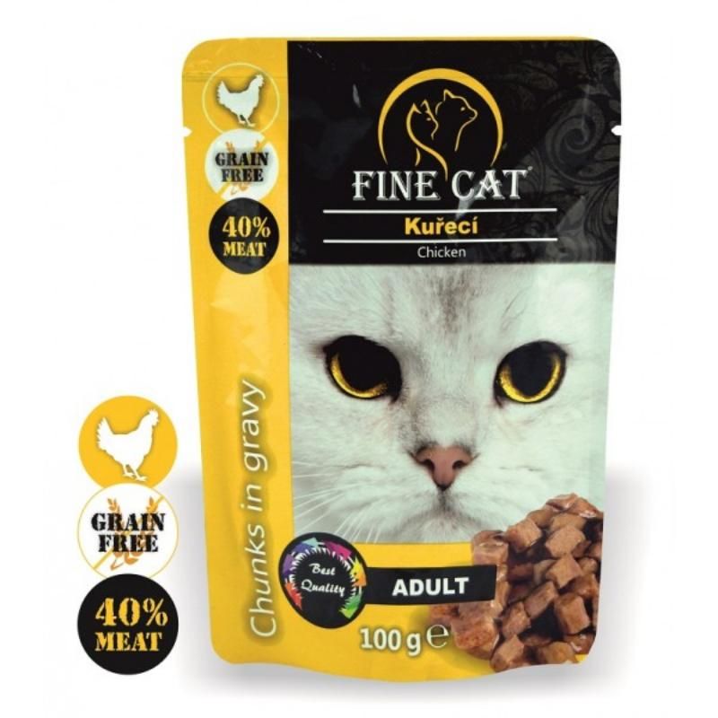 FINE CAT konservas katėms su vištiena 100g 22vnt, RAP8001
