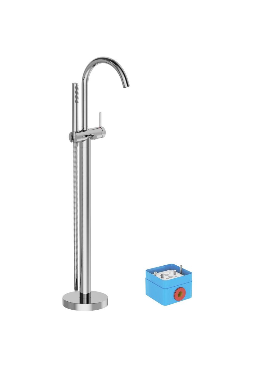 Vonios maišytuvas iš grindų FM082.00CR.RB7A, chromas X070436 Vonios maišytuvas iš grindų FM082.00CR.RB7A, chromas X070436