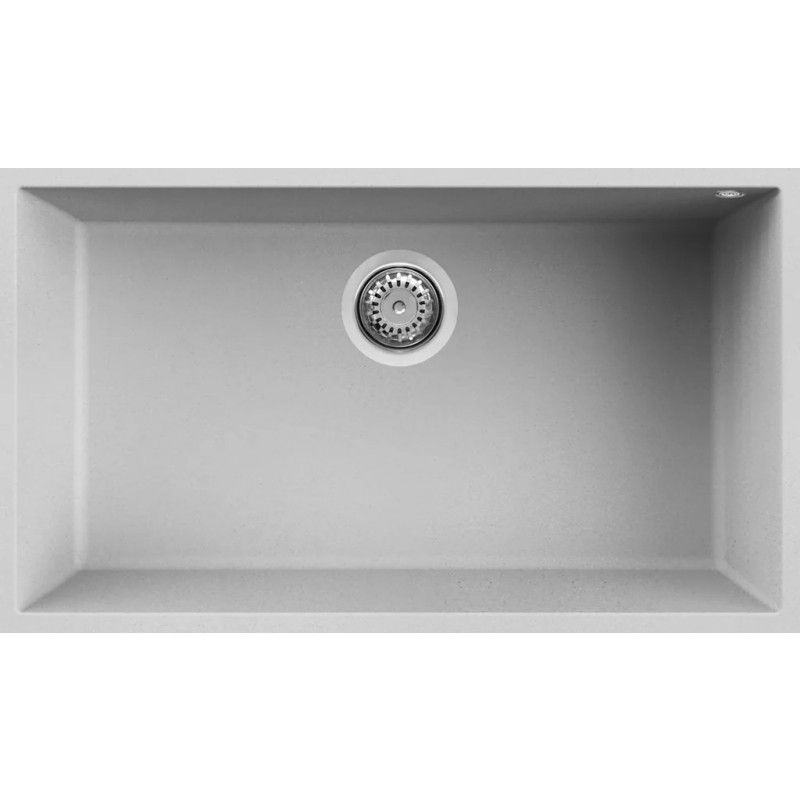 Granitinė Elleci plautuvė Quadra 130, 76x44cm M79 šviesiai pilka , LMQ13079BSO