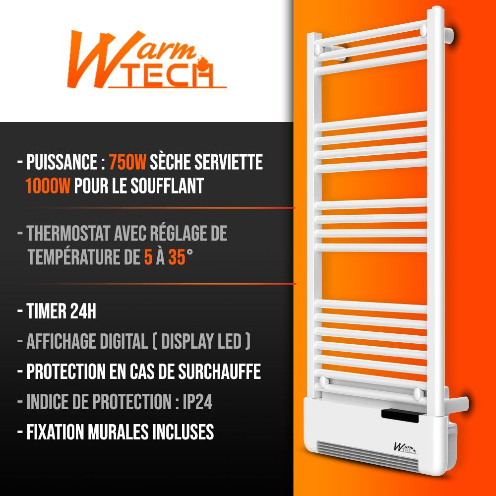 Rankšluosčių džiovintuvas 2 in 1, Warm Tech, 1750 W