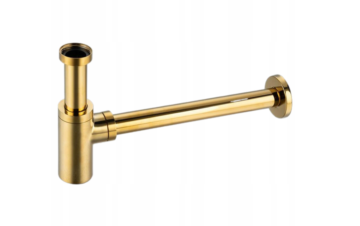 Sifonas praustuvui Balneo žalvarinis apvalus, aukso sp., E0201030110-1 Sifonas praustuvui Balneo žalvarinis apvalus, aukso sp., E0201030110-1