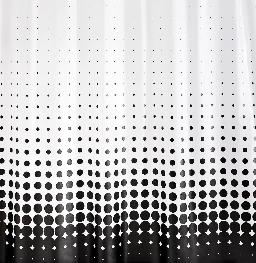 Dušo užuolaida Ridder Blacky, 180x200 cm, balta, 31840