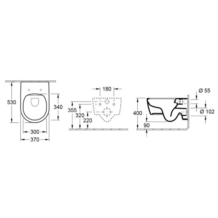 Pakabinamas unitazas Villeroy & Boch Avento rimless su softclose dangčiu