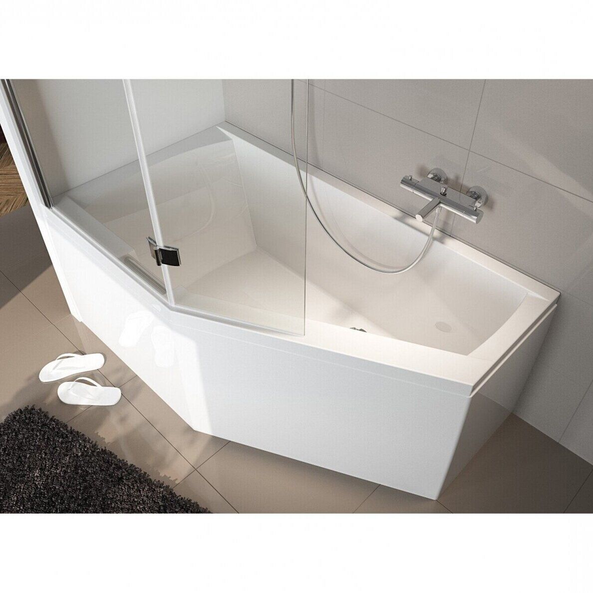 Akrilinė vonia Riho Geta 160x90 cm, balta, dešinė, B029001005