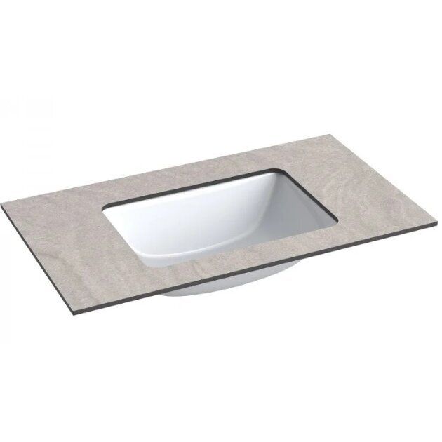 Praustuvas su stalviršiu Kame Ilsa 100 cm, smėlio spalvos WP/10-3/H15-P1