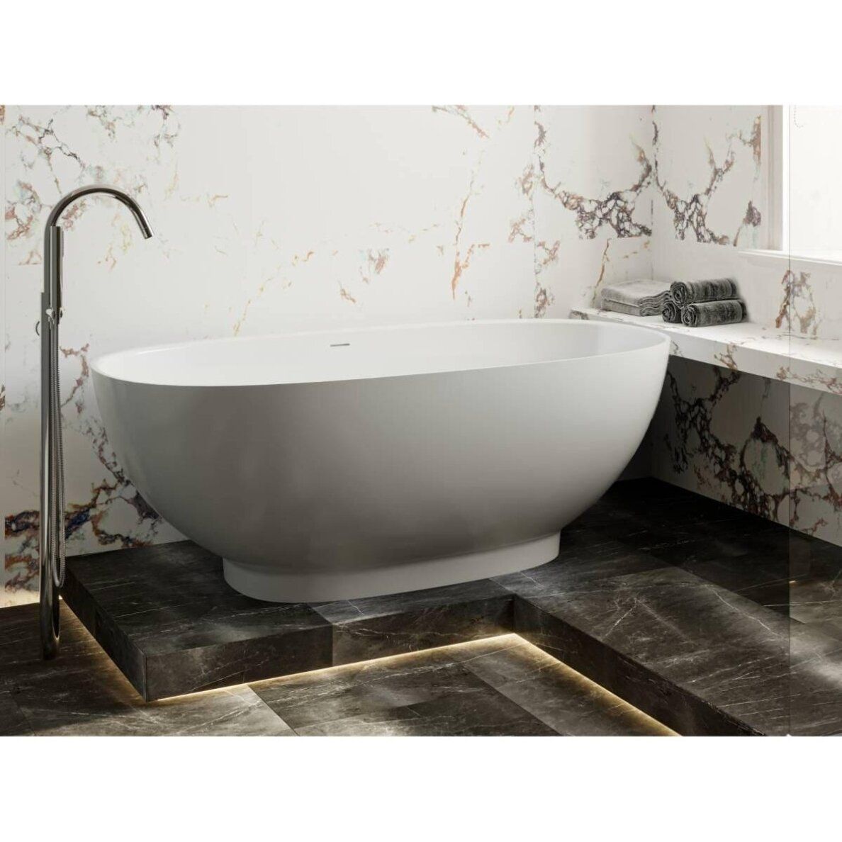 Lieto akmens vonia Bathesa Mona 155x75 cm