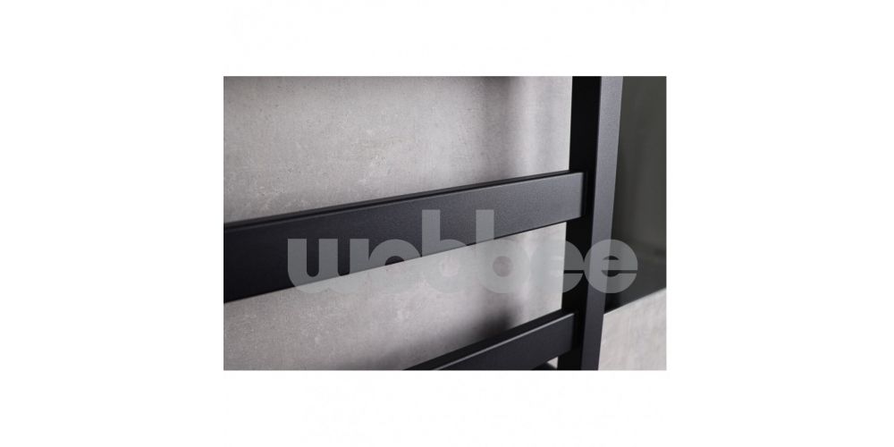 Džiovintuvas WOBBEE TENBY BLACK 50x100cm, dešininis, juodas