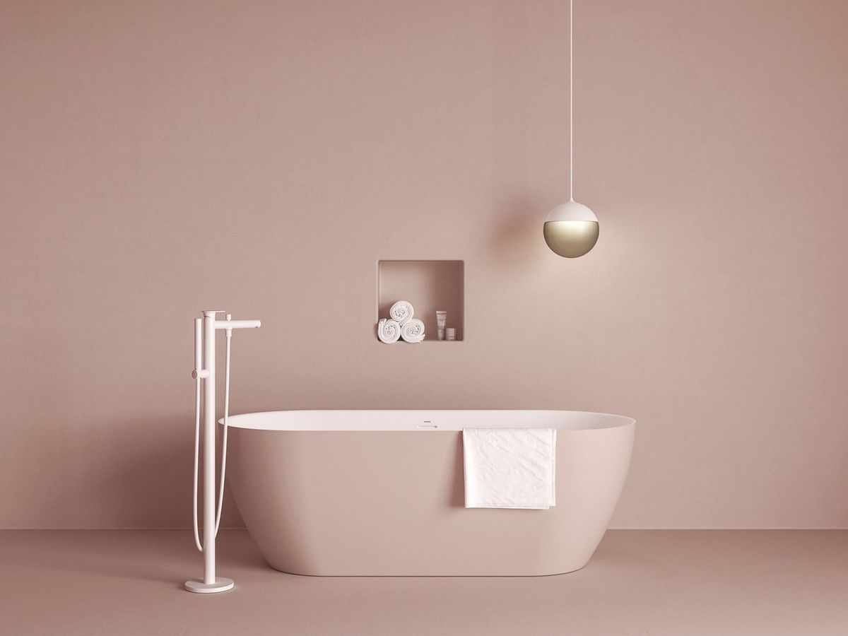 Grindinis vonios maišytuvas Ravak Spring baltas SG 080.10WHM.RB07A X070578