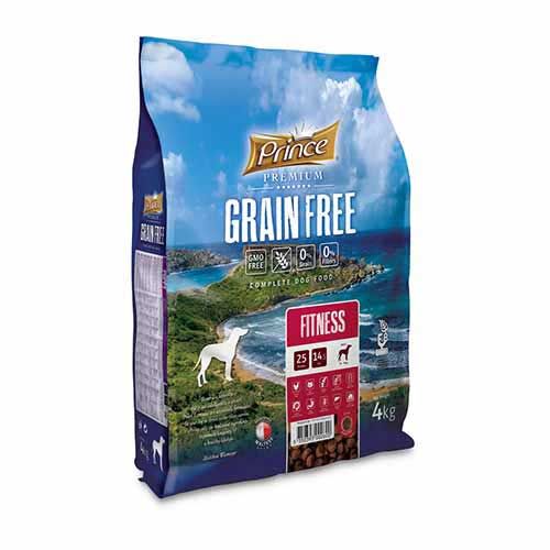 PRINCE Grain Free Fitnes sausas ėdalas be grūdų suaugusiems vidutinių ir didelių veislių šunims vištiena/žuvis 4kg PRINCE Grain Free Fitnes sausas ėdalas be grūdų suaugusiems vidutinių ir didelių veislių šunims vištiena/žuvis 4kg