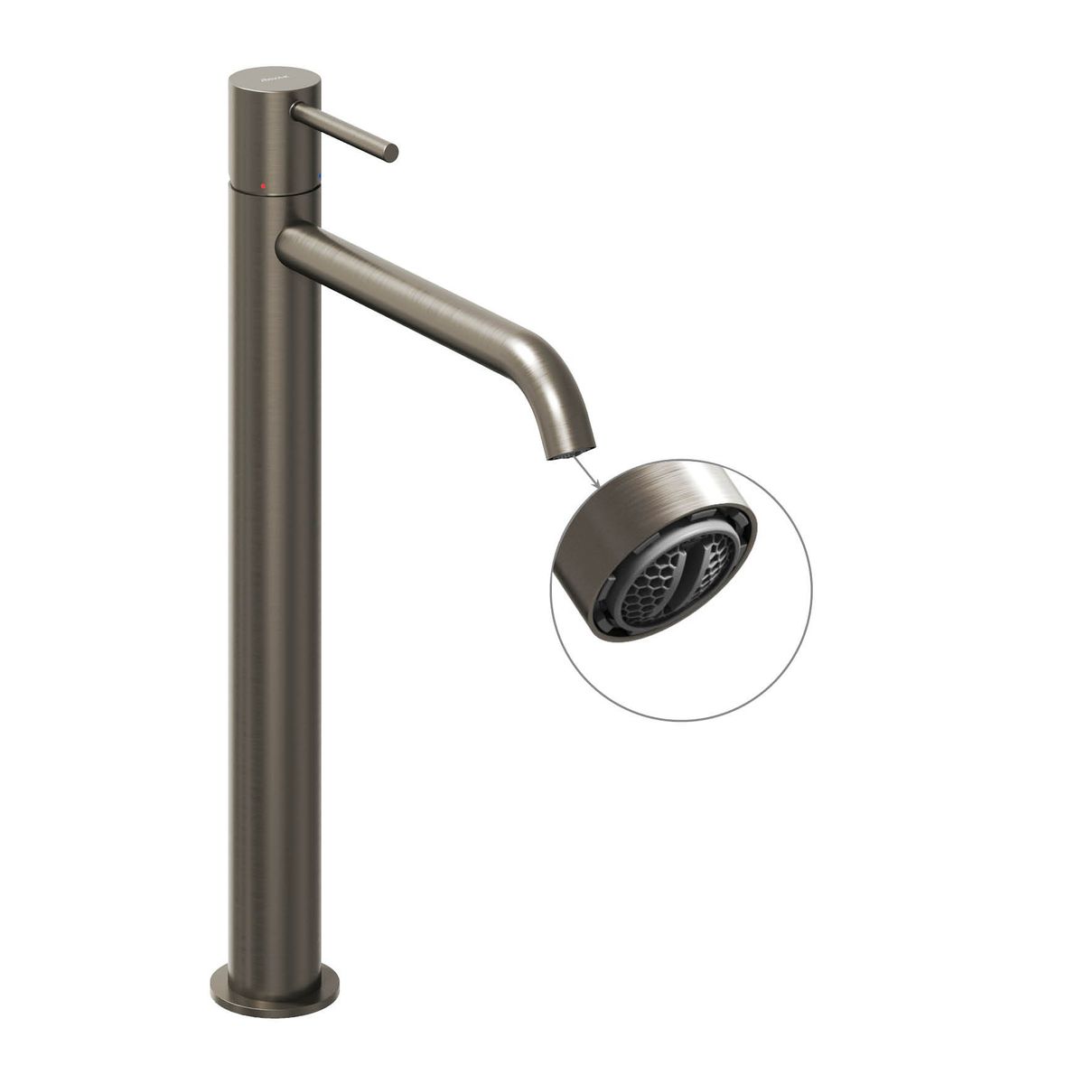 Praustuvo maišytuvas Ravak Espirit 340 mm be dugno vožtuvo, Graphite Brushed X070311
