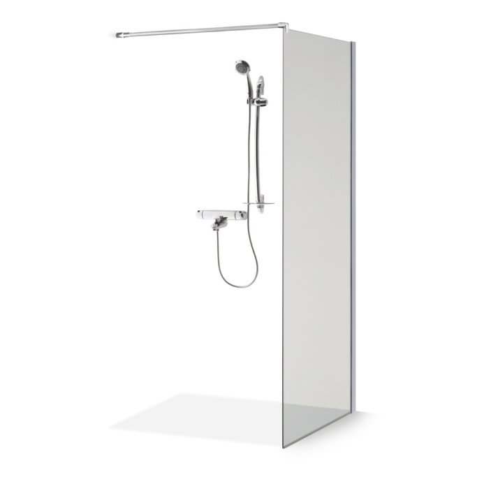 Dušo sienelė Brasta Glass Ema 130 cm, skaidrus stiklas