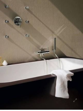 Maišytuvas voniai Zucchetti PAN chromo su rankiniu dušeliu - lazdele, ZP6181