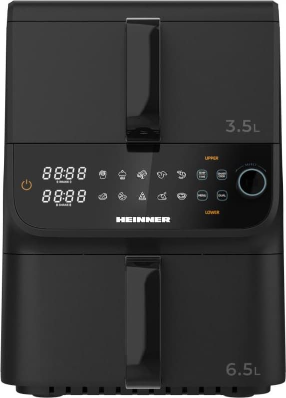 Karšto oro gruzdintuvė 2500W, 10L HAF-C10DBS25BK HEINNER Karšto oro gruzdintuvė 2500W, 10L HAF-C10DBS25BK HEINNER