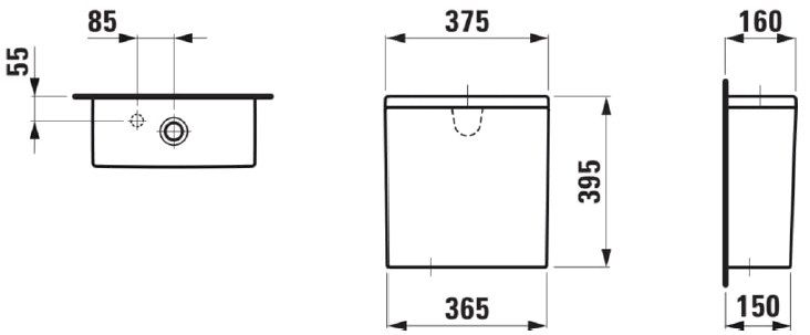 Keraminis unitazo bakelis Laufen PRO, balta, H8299530009731