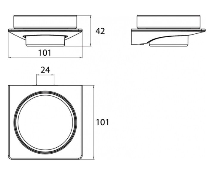 Pakabinama stiklinė muilinė su laikikliu Emco ART chromas 163000101