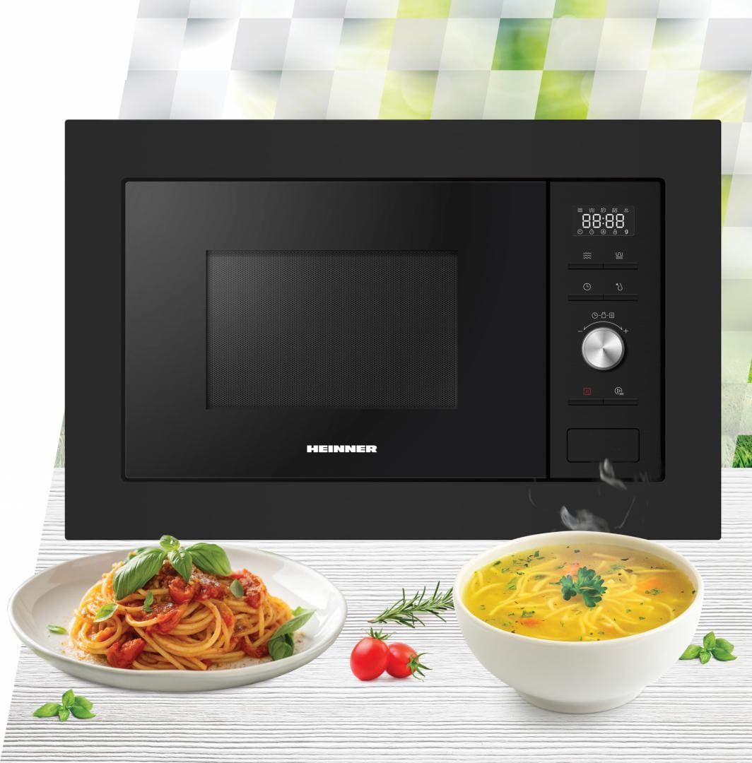 Įmontuojama mikrobangų krosnelė 1000W, 28L HMW-MDBI28GDBK HEINNER Įmontuojama mikrobangų krosnelė 1000W, 28L HMW-MDBI28GDBK HEINNER