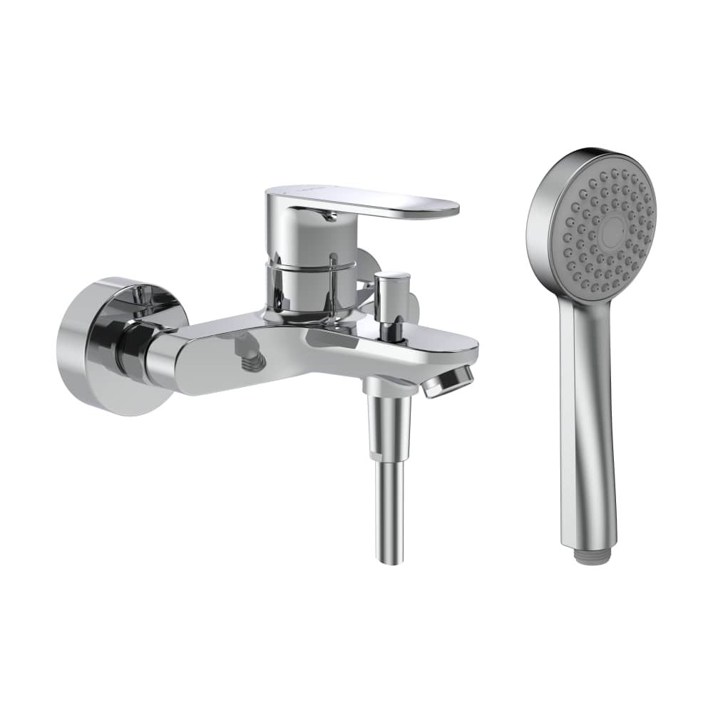 Sieninis vonios maišytuvas LAUFEN PRO X 160 mm, su dušo komplektu, chromas, HF506960100600