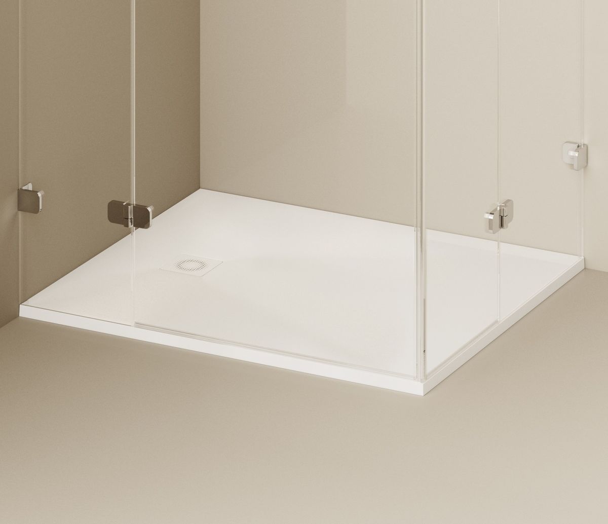 Akmens masės dušo padėklas PAA Lettera 100x120 cm (be panelio) Akmens masės dušo padėklas PAA Lettera 100x120 cm (be panelio)