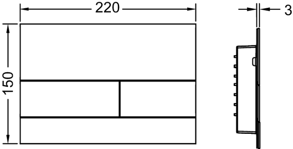 Vandens nuleidimo klavišas TECEsquare II, šlifuoto raudono aukso spalvos, 9240848