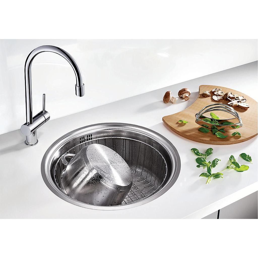 Plieninė plautuvė BLANCO RONDOSOL - IF Brushed O.AF