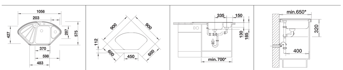 Plieninė plautuvė BLANCO DELTA-IF M.ZUB InFino M.AF