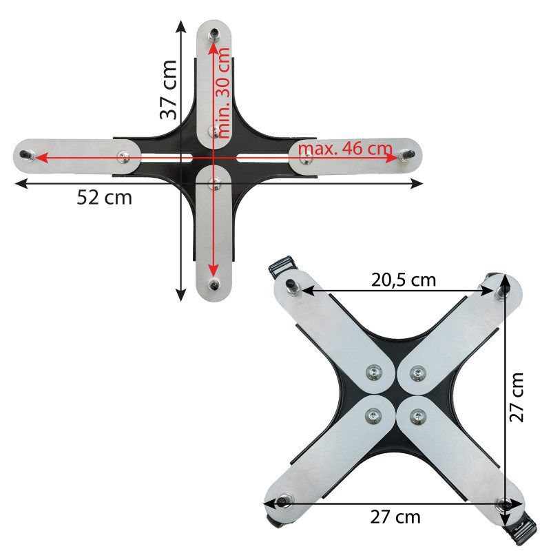 Reguliuojamas gėlių stovas su ratukais, 37–52 cm Reguliuojamas gėlių stovas su ratukais, 37–52 cm
