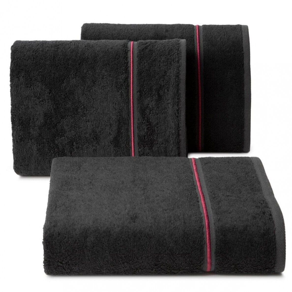 Rankšluostis BAMBOO Black 70x140 cm