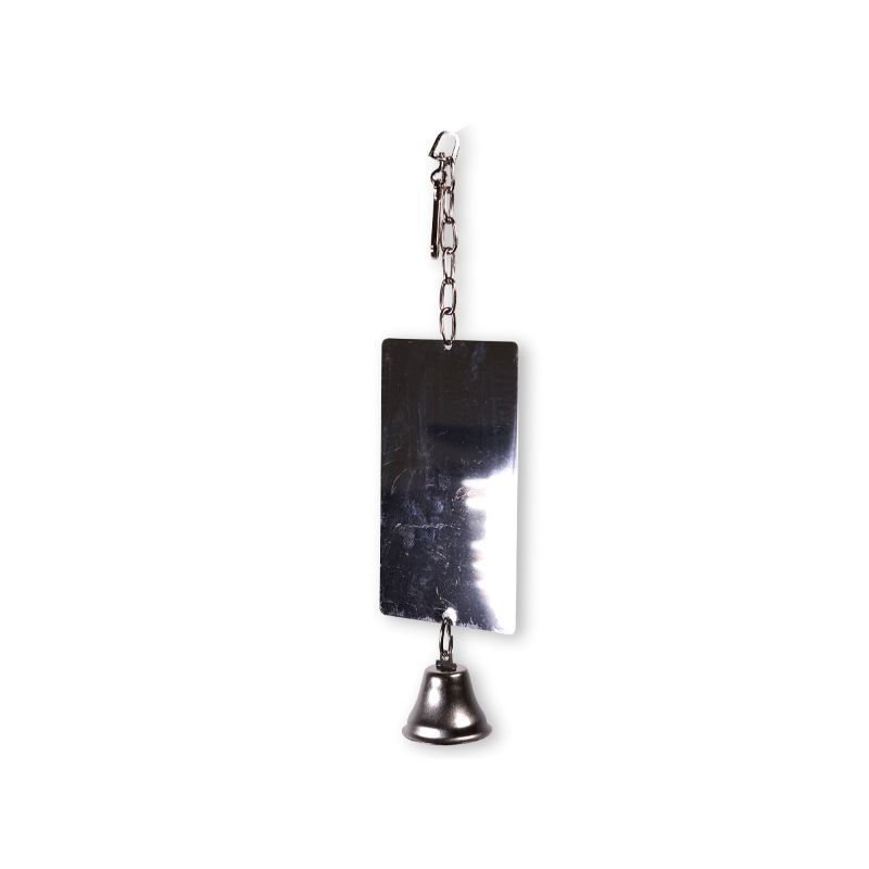 VADIGRAN Mirror Metal + Bell žaislas paukščiams 9x36cm, 14823